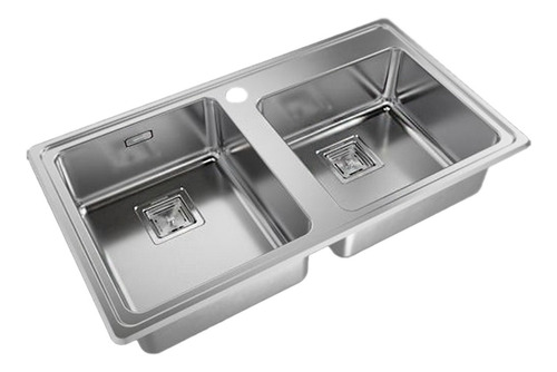 Bacha Pileta Quadra Q085 Ad Cocina Johnson Acero Inox