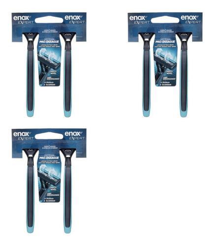 Imagem 1 de 1 de Enox Expert Aparelho De Barbear Masculino C/2 (kit C/03)