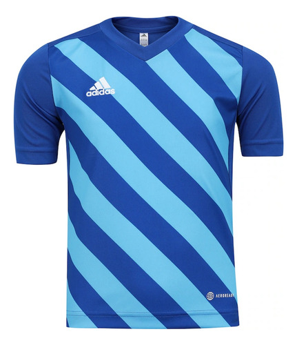 Camisa Estampada Entrada 22 Aeroready Azul adidas Masculina