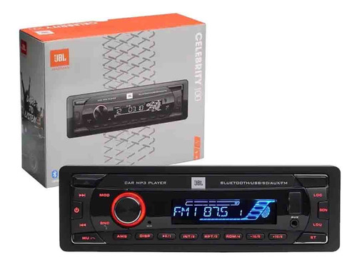 Rádio Automotivo Mp3 Player Jbl 100br Bluetooth Sd Usb Aux