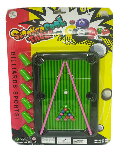 Mini Kit De Mesa Sinuca Para Brincar De Bilhar Com Acessório