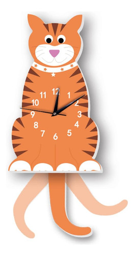 Reloj De Pared De Dibujos Animados Niños Péndulo Habi...