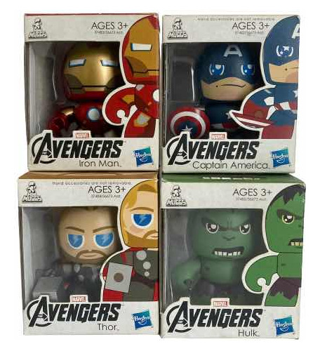 Avengers Iron Man Capitan America Thor Hulk 8 Cm Mini Muggs