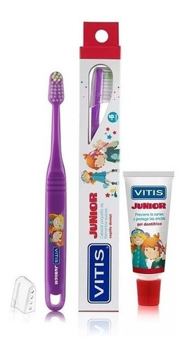 Vitis Junior Pack Cepillo Dental + Gel Dental 15g Niños 6+