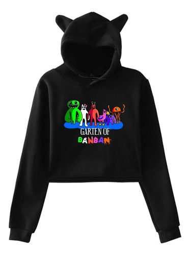 Sudadera Con Capucha Game Garten Of Banban Con Orejas De Gat