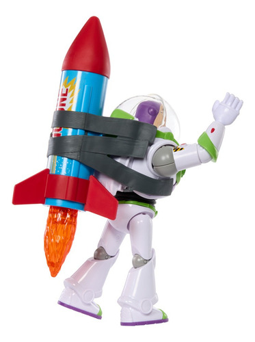 Disney Pixar Toy Story Figura De Acción Buzz Con Cohete 12