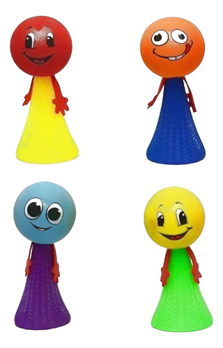 Muñeco Saltarin Mágico Salta Al Apretar Pack X4 Diferentes