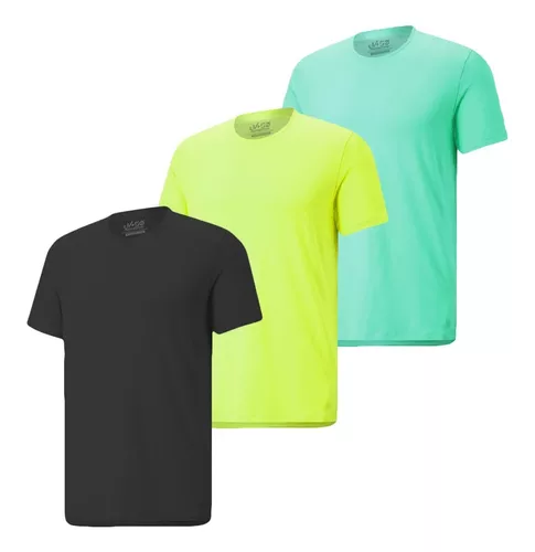 Kit 3 Camisetas Masculina Lisa Dry Fit Malha Fria Uv 50+