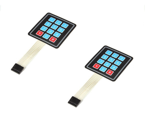 Teclado Matricial Membrana Autoad 4x3 2 Unid Para Arduino Em