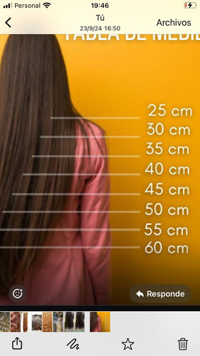Cortina Pelo Cabello Natural 2 Capas 45 Cms X 20 Peinetas Negro