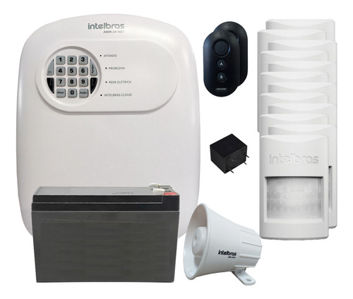 Kit Alarme Intelbras Via App Anm 24 Net 12 Sensor Pet S/ Fio