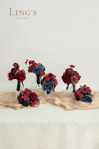 Juego 6 Miniramos De Dama De Honor Prefabricados Con Flores