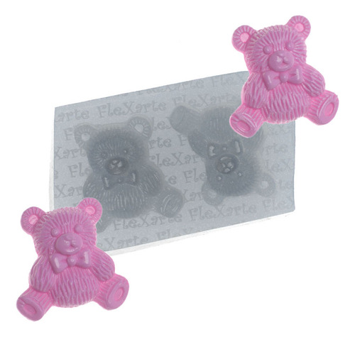 Molde De Silicone 726 - Dupla De Ursinhos Jillian - Animais