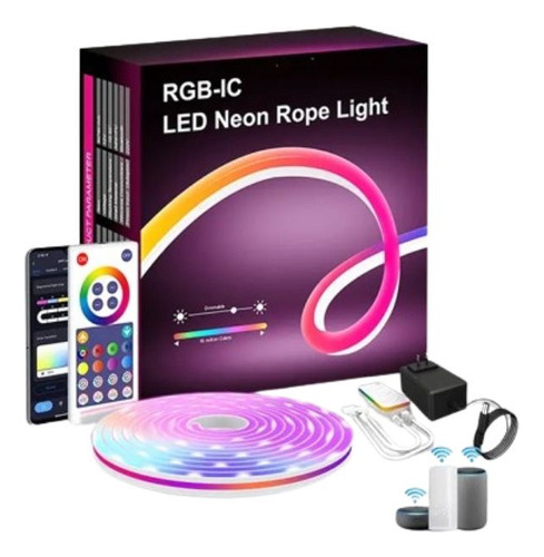 Cinta Luz Led Flex Neón Rgb Ic  10 Metros Alexa Wifi Tuya 