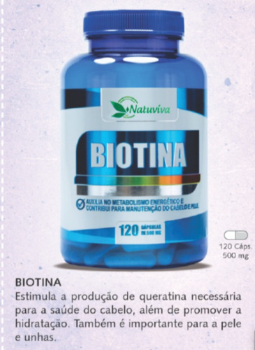 Biotina Cabelo Unhas Vitaminas 120 Capsulas 3unid