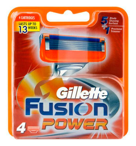 Gillette Fusion Power 4 Cartuchos