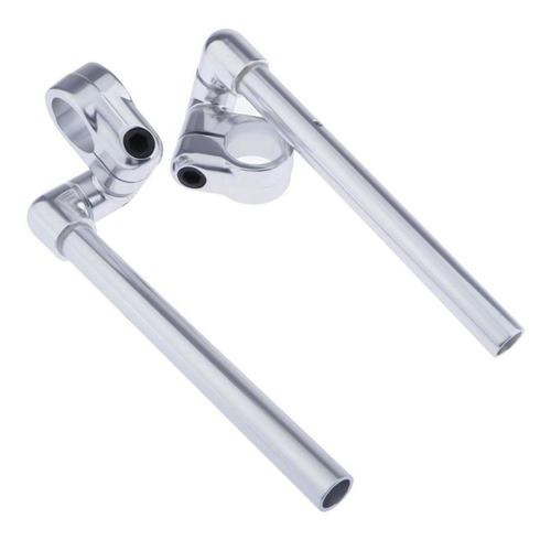 2x Cnc Semimanillares De 37mm Para Moto / Manillar De Plata