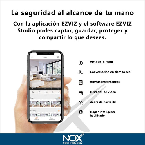 Combo Camara Wifi Domo Ezviz C6n 4mp 2k Full Hd Audio 360°