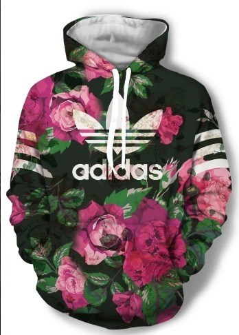 agasalho adidas florido