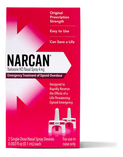 Narcan Spray Nasal 4 Mg - 2 Dispositivos Dosis Unica