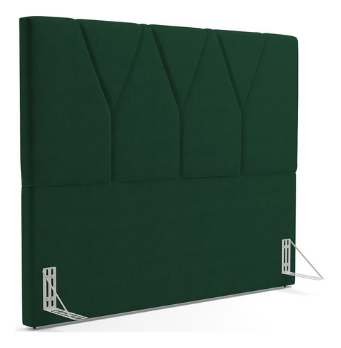 Cabeceira Cama Box Casal Queen 160cm Aura Suede Verde