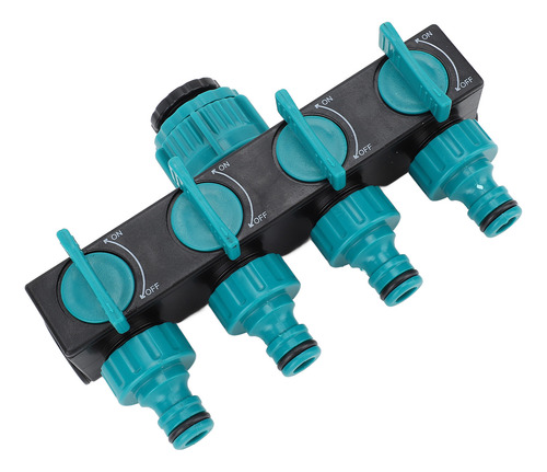 Divisor De Manguera, Tubo De Jardín Abs De 1 Entrada Y 4 Sal