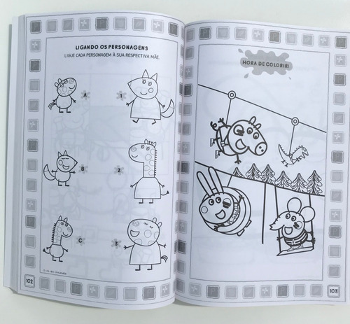 Imagem 4 de 6 de Livro De Atividades Para Colorir Infantil 365 Peppa Pig