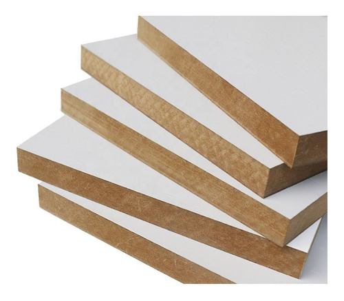 Lamina De Mdf Melamina 2,44x1,83 18mm Blanco 2caras