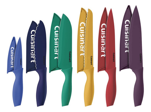 Kit Cuchillos Cuisinart Original - Colores Con Protector