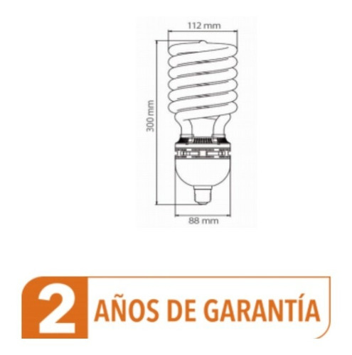 Lámpara Fluorescente Espiral De 100w E27 6500k Luz Fría