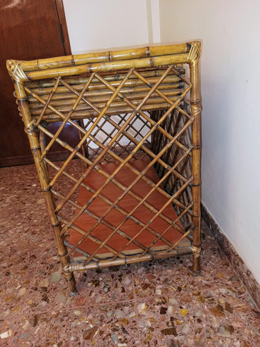 Mesa Organizador De Mimbre. (Usado)