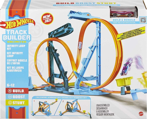 Pista Hot Wheels Track Builder Kit Infinity Loop