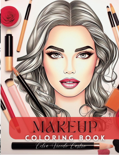 Libro: Model Face Makeup Coloring Book