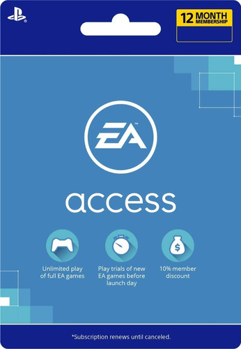 Código Digital Ea Access 12 Meses Cuenta Americana Psn