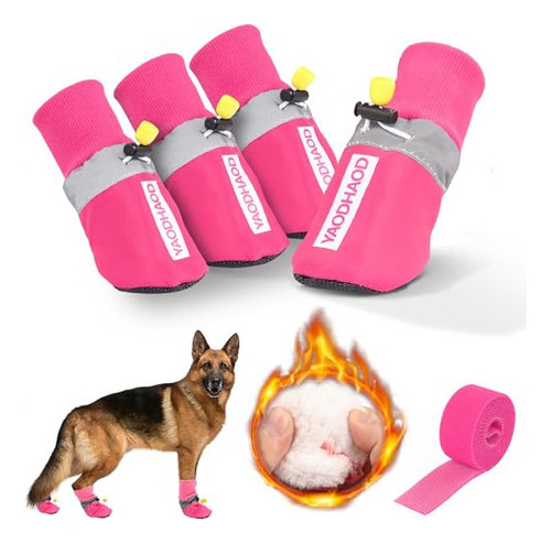 Yaodhaod Botas De Nieve Para Perros, Calcetines Transpirable