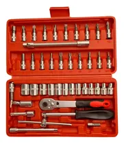 Comprar Juego De Herramientas 46 Piezas Llaves, Dados Y Puntas Acero