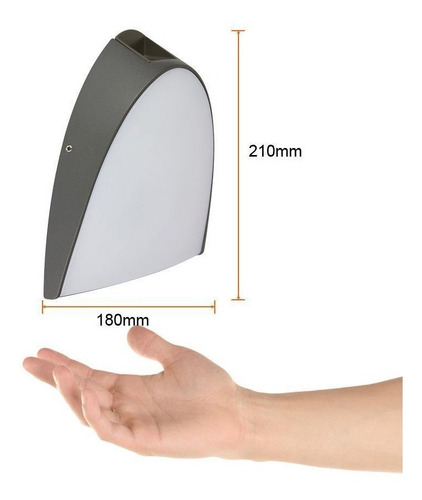 Imagen 2 de 3 de Lámpara Para Muro Exterior, Gris 16w, Luz Cálida Tecnolite