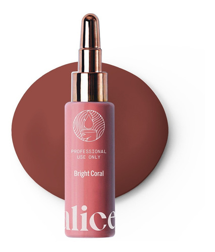 Pigmento Microblading Alice Cosmetic Tinta Brigth Coral 15ml Color Bright Coral