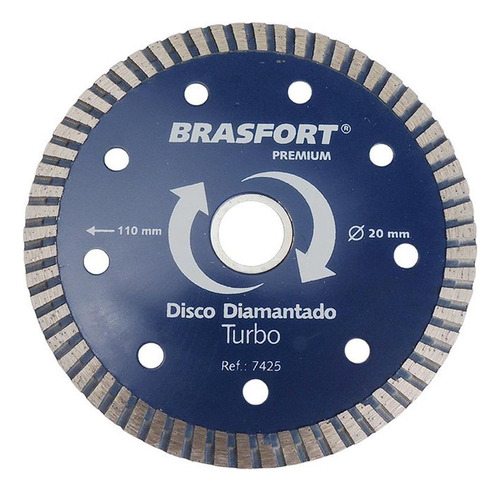 Disco Diamantado Brasfort Premium Turbo 110mm 7425
