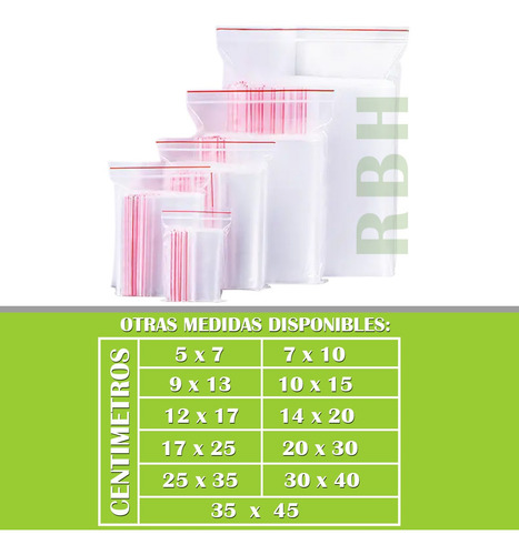 Imagen 3 de 9 de Bolsas Con Cierre Hermético Zipper 20x30 Cm Pack X 100 U