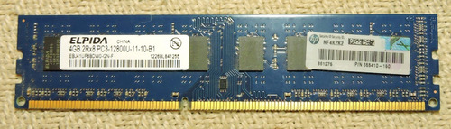 Memoria Elpida Ddr3 1600 Pc3-12800 4gb Cl11. Usado