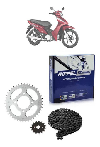 Kit Relação Transmissão Riffel Honda Biz 125 2005-2017