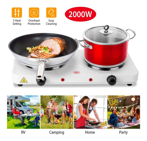 Placa Elétrica Zorpupoa, Fogão Elétrico De 2000w, Ou