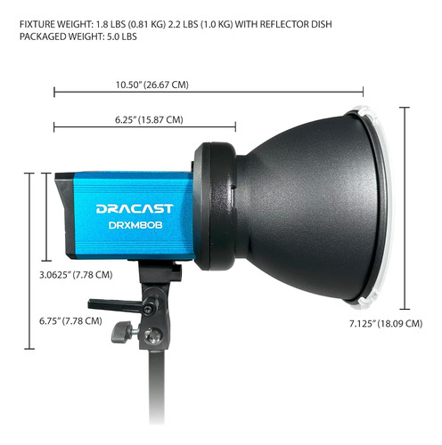 Monolight Rgb Led Bicolor Con Placa V-mount