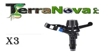 Comprar 3 Unidade Aspersores De Riego 3\u002F4 Negro Doble Chorro  