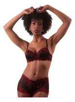 Comprar Kit 5 Conjuntos Lingerie Calcinha Hot Pants E Sutiã Ajuste