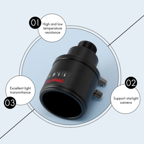Lente Cctv 1/2,5 Polegadas 6-22 Mm 5 Mp Lente Varifocal F1 C