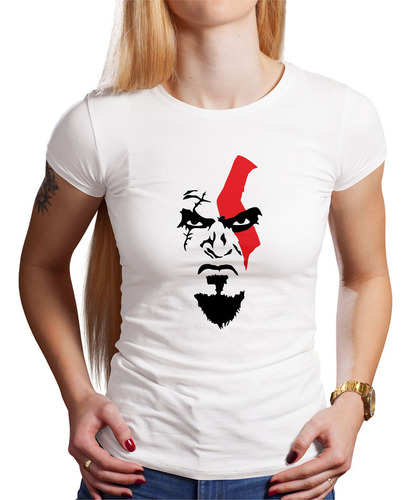 Polo Dama God Of War Face (d1211 Boleto.store)