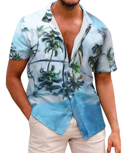 Camiseta De Playa Para Hombre, Camisa De Manga Corta, Casual