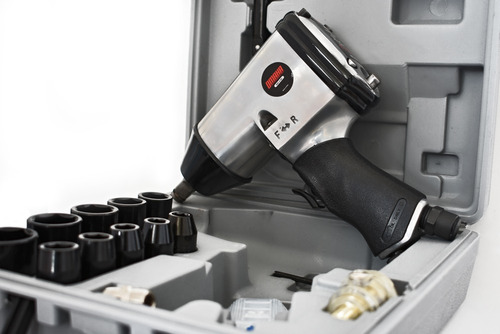 Llave Pistola De Impacto Neumatica Eje 1/2 + 16 Acc Maletín